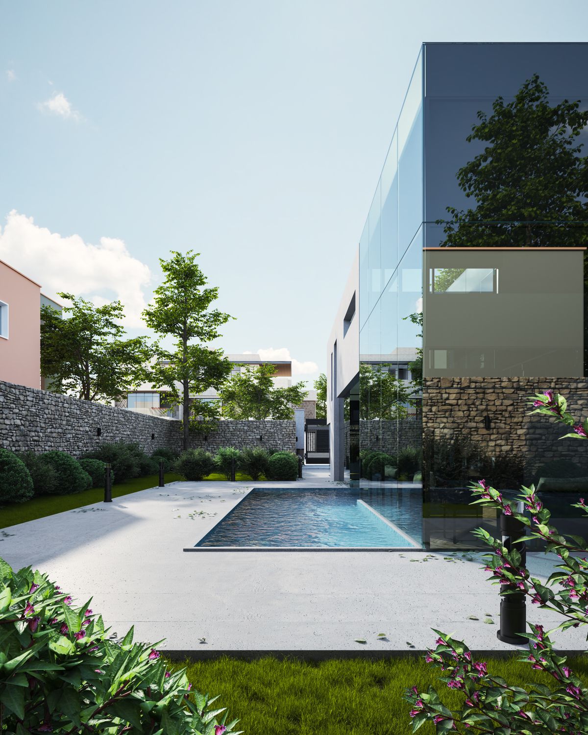 Frameless glass pool fence